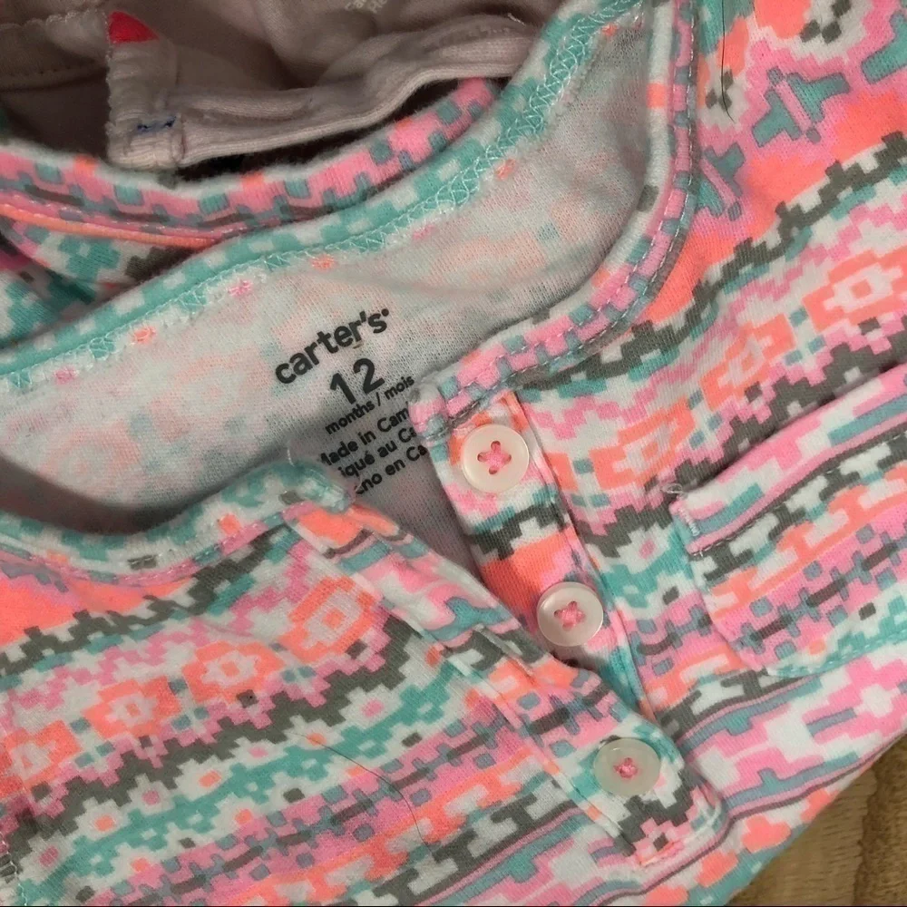 12 month Long Sleeve Onesies Carter’s Girls Infant